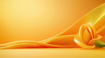 Fototapete - A bright yellow-orange background showcasing smooth transitions between hues, perfect for enhancing visuals in flyers, banners, or any project that needs a lively and warm touch.