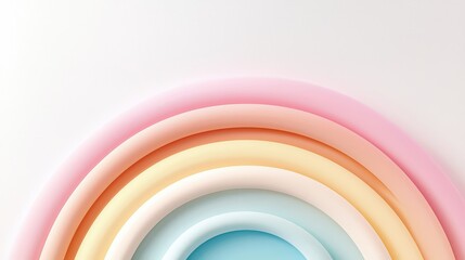 Poster - A clean and minimal rainbow background showcasing a delicate blend of pastel colors in a smooth gradient, perfect for social media graphics, invitations, and creative projects that exude tranquility.