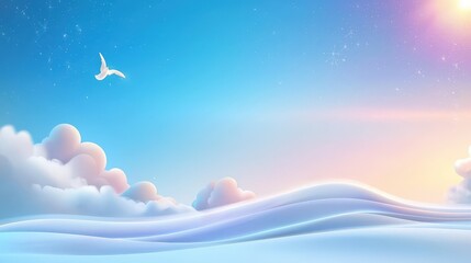 Poster - A cool blue gradient background with subtle lighting effects, ideal for crafting atmospheric visuals in music branding, artistic promotions, or any design that seeks a modern aesthetic.
