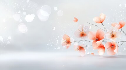 Poster - A delicate grey watercolor background with a blend of soft hues, perfect for invitations, greeting cards, and creating a romantic feel.