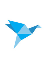 simple origami vector icon for design