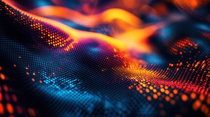 Poster - Vibrant Abstract Digital Wave Patterns