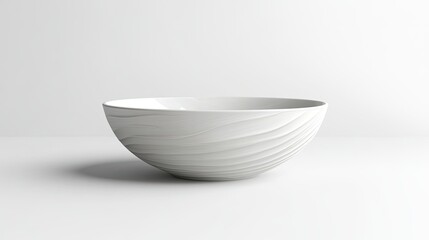 Poster - Modern Minimalist White Bowl with Elegant Design