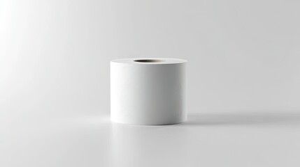Poster - Minimalist White Roll on Smooth Surface