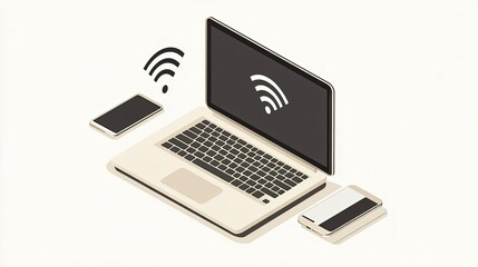 Poster - Wireless Technology and Connectivity Illustration