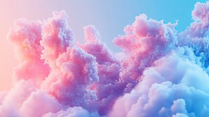 Poster - Colorful Abstract Clouds in Soft Pastel Hues