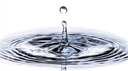 Poster - Water Drop Splashing on Surface