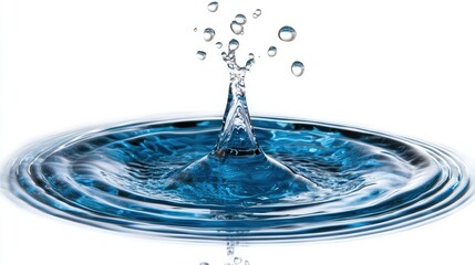 Poster - Droplet Splashes into Water Surface with Ripples