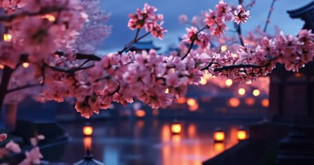 Wall Mural - sakura blooming tree in spring 