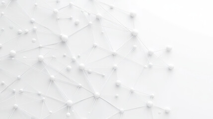 Wall Mural - network of interconnected nodes and lines on white background creates modern and abstract design. This evokes sense of connectivity and technology, perfect for various applications