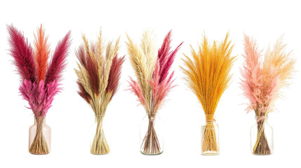 Wall Mural - Pampas Grass Arrangements in Decorative Vases for Elegant Decor Generative AI