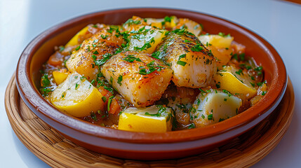 typical Portuguese dish bacalao a bras