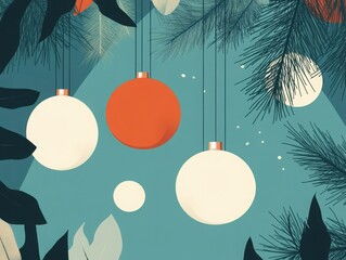 Poster - minimalist holiday decorations a creative blend of simple elegance and festive spirit