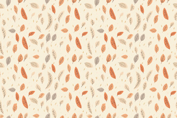 Poster - autumn leaves pattern for wrapping paper, packaging design, wall art, wallpaper patterns, fabric pat