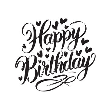 Happy birthday calligraphy vector art