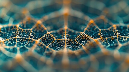 Poster - Explore the intricate patterns of nature through a close-up macro shot of a leaf's structure