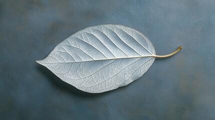 Poster - Explore the intricate details of a macro image capturing the beauty of a single leaf against a textured background for nature enthusiasts