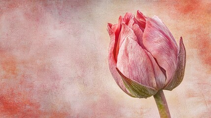 Poster - Capture the beauty of nature with a stunning macro shot of a budding flower in vibrant colors