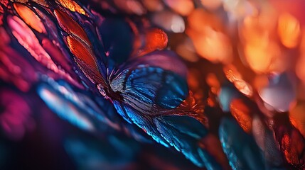 Poster - Explore the beauty of vibrant colors in an ultrarealistic macro shot of nature's intricate details