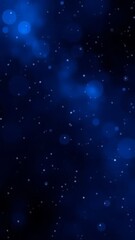 Fototapete - Dark blue starry sky with glowing bokeh, perfect for cosmic and dreamy design themes