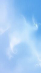 Poster - Light blue sky with soft, wispy clouds, ideal for serene and airy design concepts