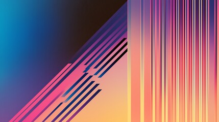 Aufkleber - trendy abstract design with neon patterns