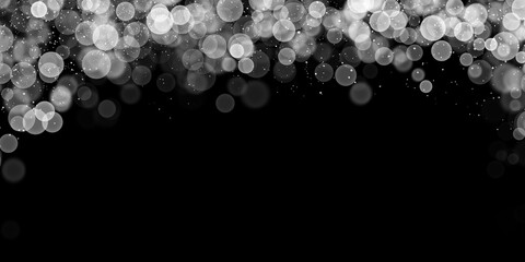 Wall Mural - abstract christmas bokeh background with dark background