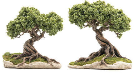 Poster - Yggdrasil-inspired Trees With Intricate Roots and Lush Foliage Generative AI