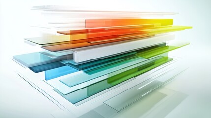 Poster - colorful layered abstract design for creative projects