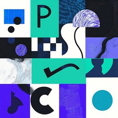Fototapete - Elegant Abstract Gradient with Geometric Layout