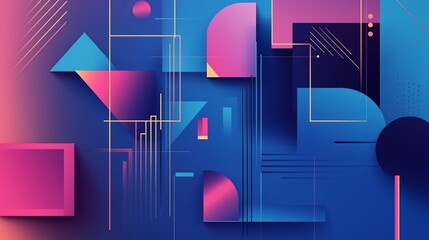 Fototapete - Smooth Gradient Abstract Background with Layers