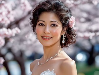 A woman with freckles holds a pink rose. AI.