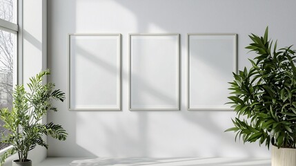 Display of versatile poster templates on a pristine white backdrop, highlighting user-friendly designs for professional customization.