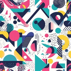 Fototapete - Artistic Background with Geometric Motifs