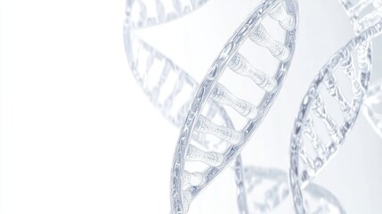 Poster - Detailed Illustration of DNA Strands Highlighting Genetic Structures Generative AI