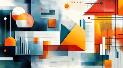 Poster - Abstract Textured Background with Geometric Patterns