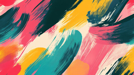  A background with an abstract brushstroke pattern in vibrant colors. 