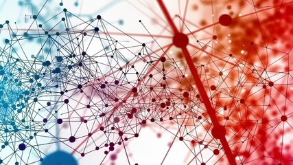 Poster - Interconnected dots and lines create a futuristic network, symbolizing global security measures. Vibrant colors evoke innovation and interconnectedness