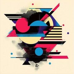 Poster - Modern Digital Art with Dynamic Shapes