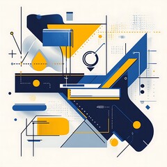 Fototapete - Vibrant Abstract Geometric Pattern Background