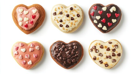 Poster - Heart Cookies Decorated for Valentine's Day Generative AI