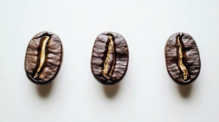 Poster - Quality Roasted Coffee Beans Arranged Neatly for Freshness and Flavor Generative AI