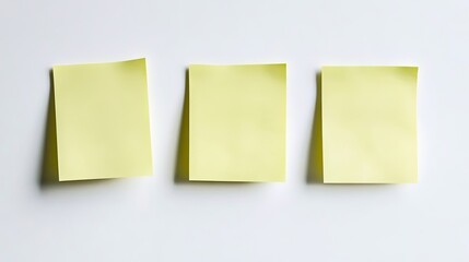 Poster - yellow sticky notes arranged on a white surface waiting for ideas generative ai