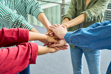 Poster - global, group, circle, handshake, shaking hands, business, people, person, teamwork, unity, partner, friend, cooperation, support, help, colleague, collaboration, multinational, international, diversi