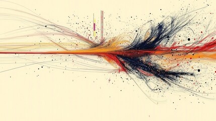 Poster - Vibrant Abstract Lines and Colorful Swirls