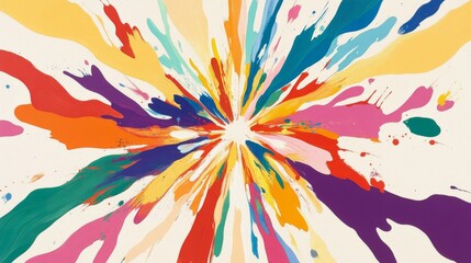 Fototapete - Vibrant Color Explosion Abstract Art Design
