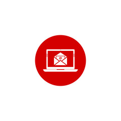 Poster - infected email icon isolated on transparent background