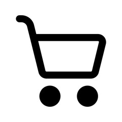 Sticker - shopping cart glyph icon