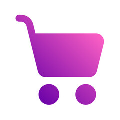 Wall Mural - shopping cart gradient icon