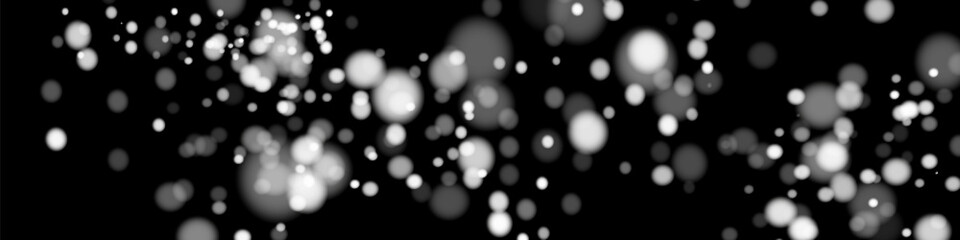 Wall Mural - Vector falling snow effect isolated on transparent background with blurred bokeh.